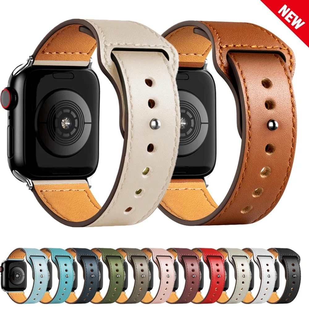 Pulseira de couro microfibra — Mostarda